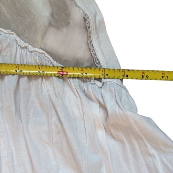 Y2K Vintage Seneca Rising White Sheer Mesh and Cotton Sleeveless Tunic 1 Small - Picture 4 of 5